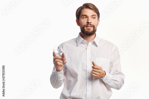 young man with glass of wine