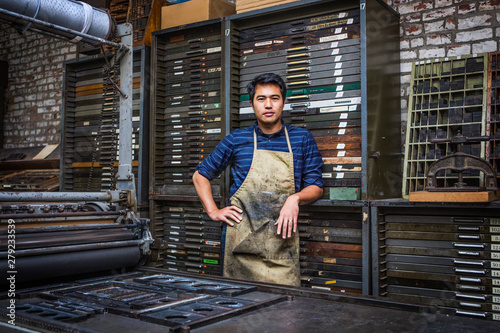 Fényképezés Portrait of man in workshop