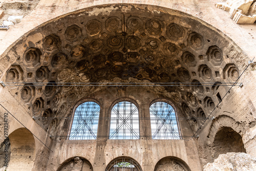Monumental arches of Basilica of Maxentius, Italian: Basilica di Massenzio, ruins in Roman Forum, Rome, Italy photo