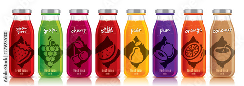 Ready design vector juice, fruit package set