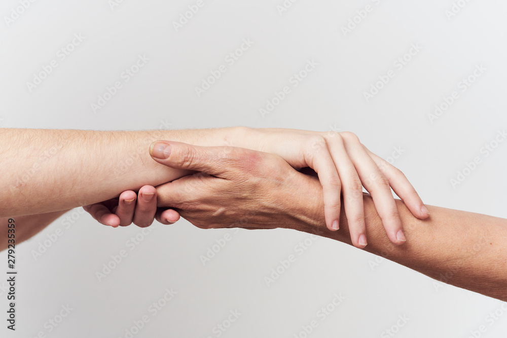 hands isolated on white background hands isolated on white background