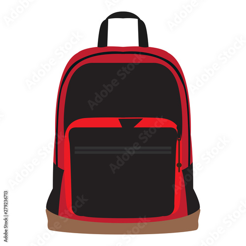 Isolated school bagpack over a white background - Vector