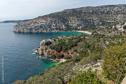 Fototapeta Naklejka Na Ścianę i Meble -  Seascape with Livadi beach, Thassos island, Greece