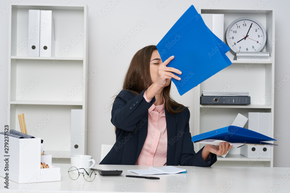 young business woman in the office young business woman in the office