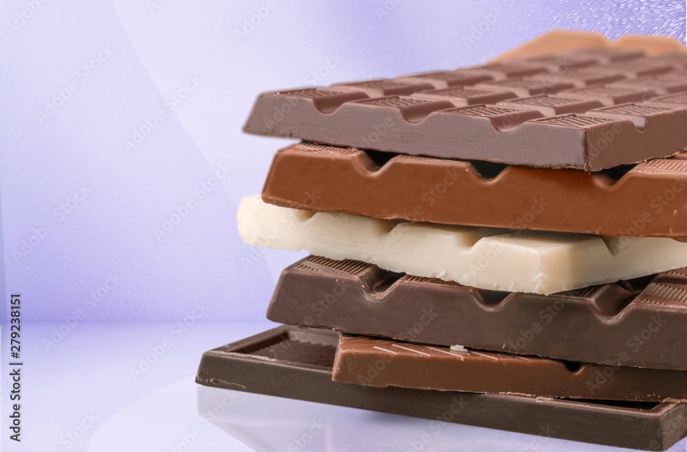 Delicious chocolates isolated on background Delicious chocolates isolated on background