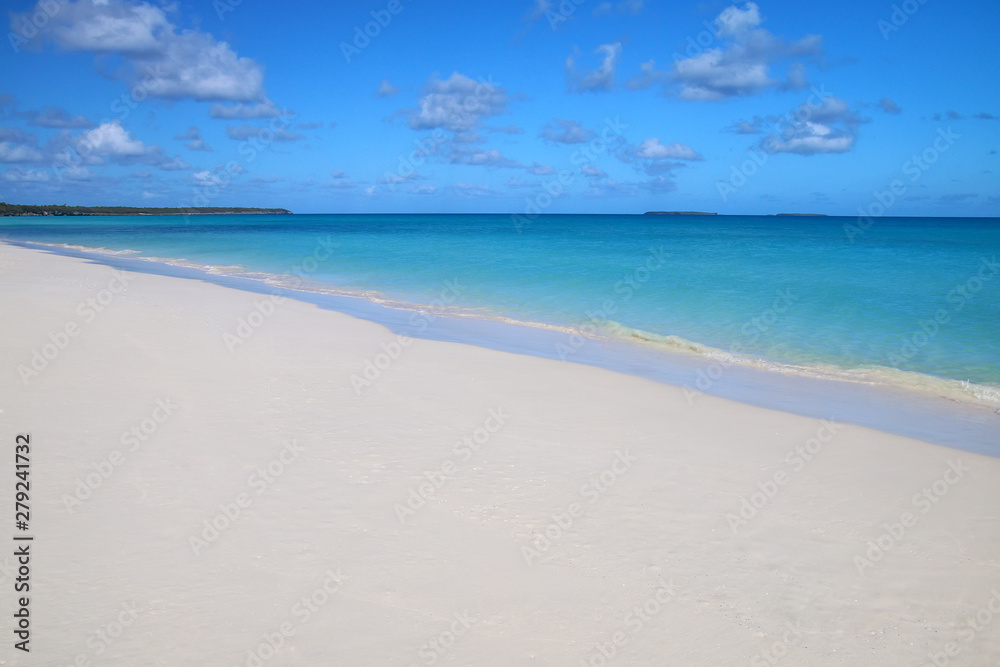 Fayaoue beach on the coast of Ouvea lagoon, Mouli and Ouvea Islands, Loyalty Islands, New Caledonia Fayaoue beach on the coast of Ouvea lagoon, Mouli and Ouvea Islands, Loyalty Islands, New Caledonia
