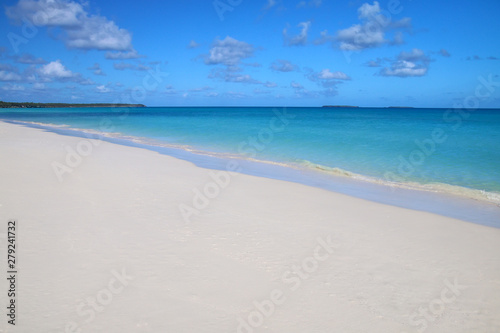 Fayaoue beach on the coast of Ouvea lagoon, Mouli and Ouvea Islands, Loyalty Islands, New Caledonia