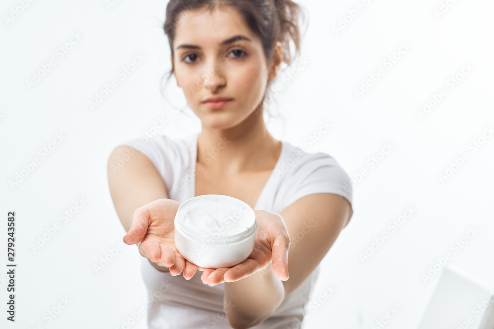 portrait of a young beautiful smiling woman with perfect skin portrait of a young beautiful smiling woman with perfect skin