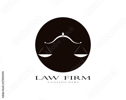 Law firm logo vector template