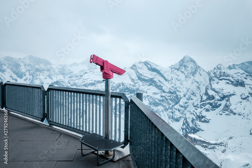 Landscape around the peak of Schilthorn, Switzerland photo