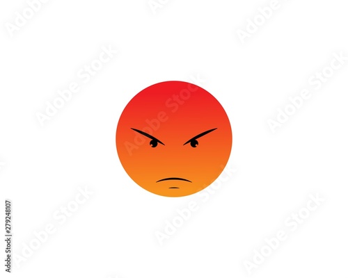 Emoticon logo vector icon template