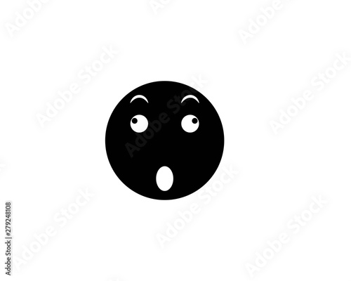 Emoticon logo vector icon template