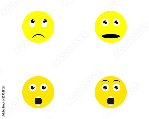 Emoticon logo vector icon template