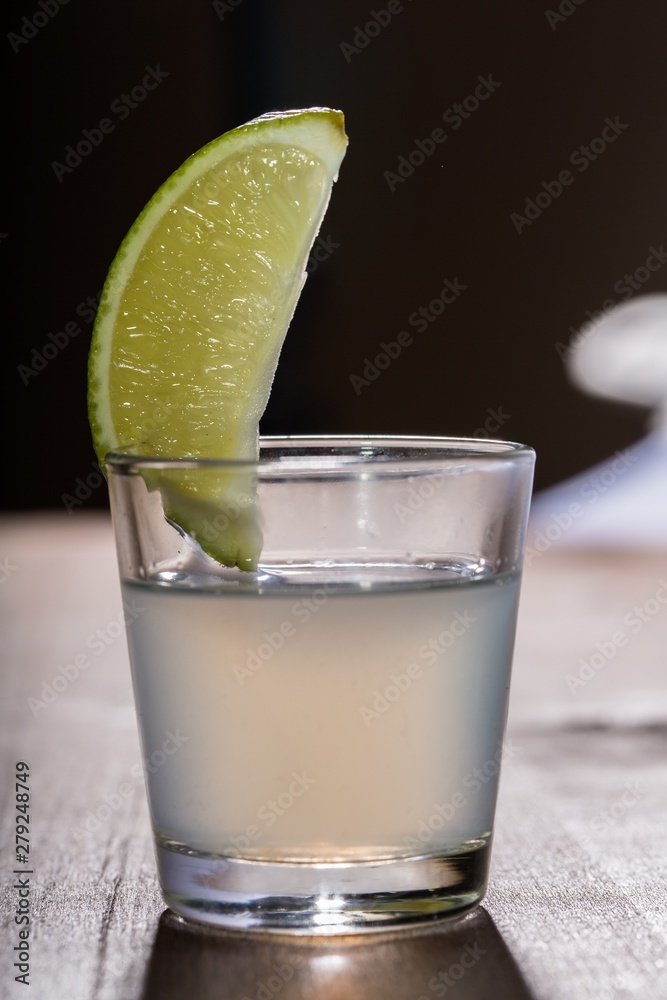 Shot Glass Filled with Tequila Shot Glass Filled with Tequila