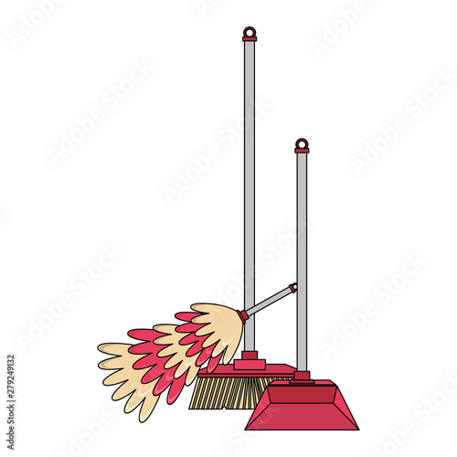 Set of cleaning equipment and products