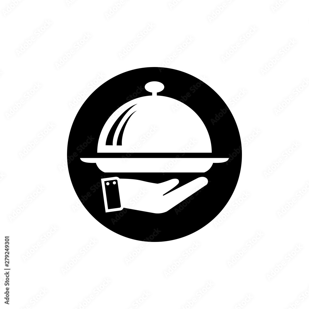 Fototapeta premium Restaurant, fork, knife icon vector symbol illustration
