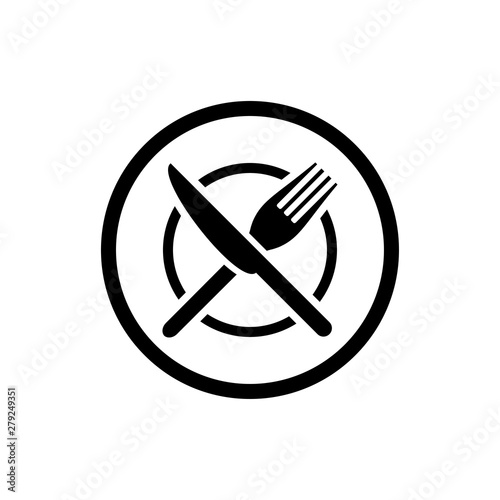 Restaurant, fork, knife icon vector symbol illustration