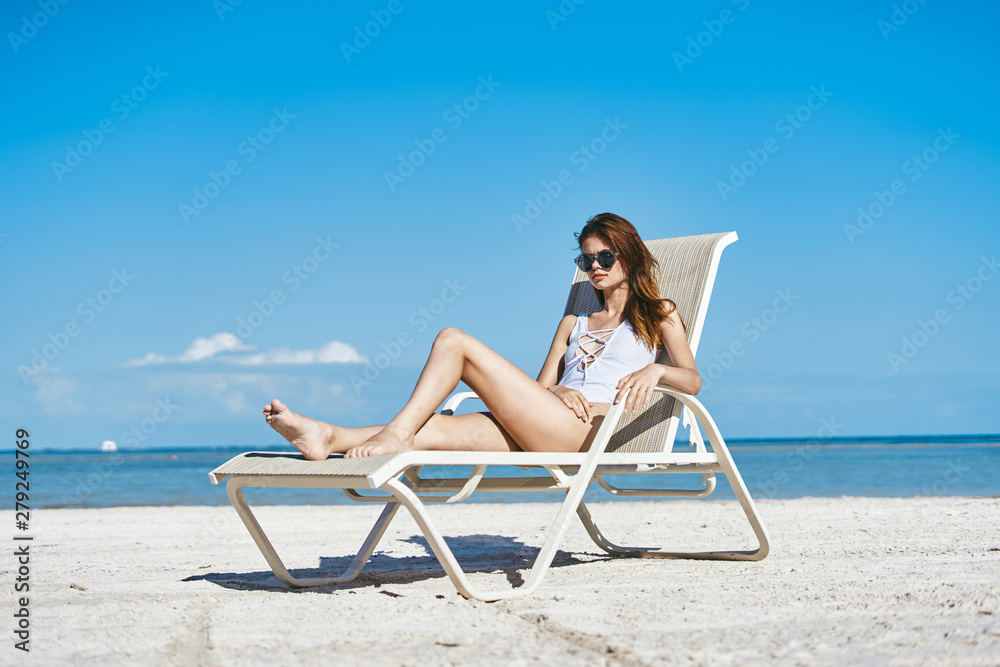 woman in bikini on beach