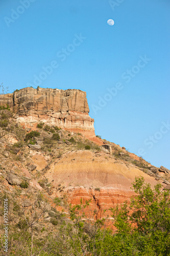 Moon Rise over Palo Duro Canyon State Park in Texas