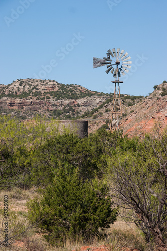 Windmill in Palo Duro Canyon State Park in Texas