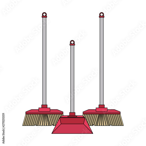 Set of cleaning equipment and products