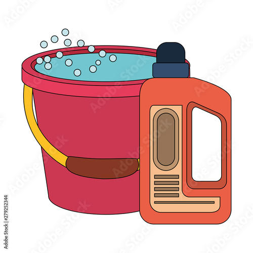 Set of cleaning equipment and products