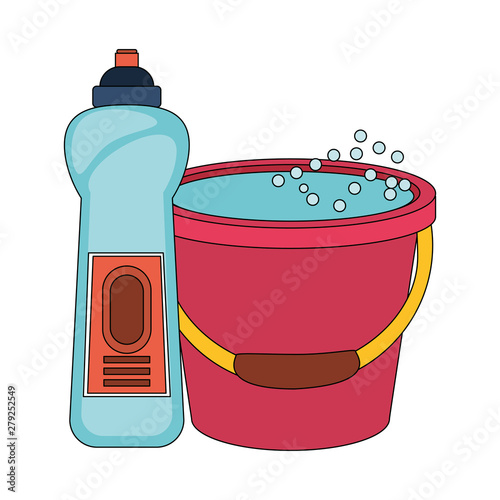 Set of cleaning equipment and products