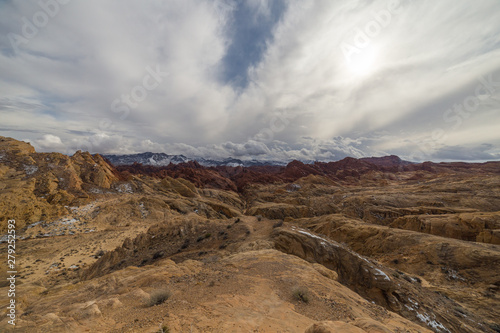 Overcast sky above Valley Of Fire State Park