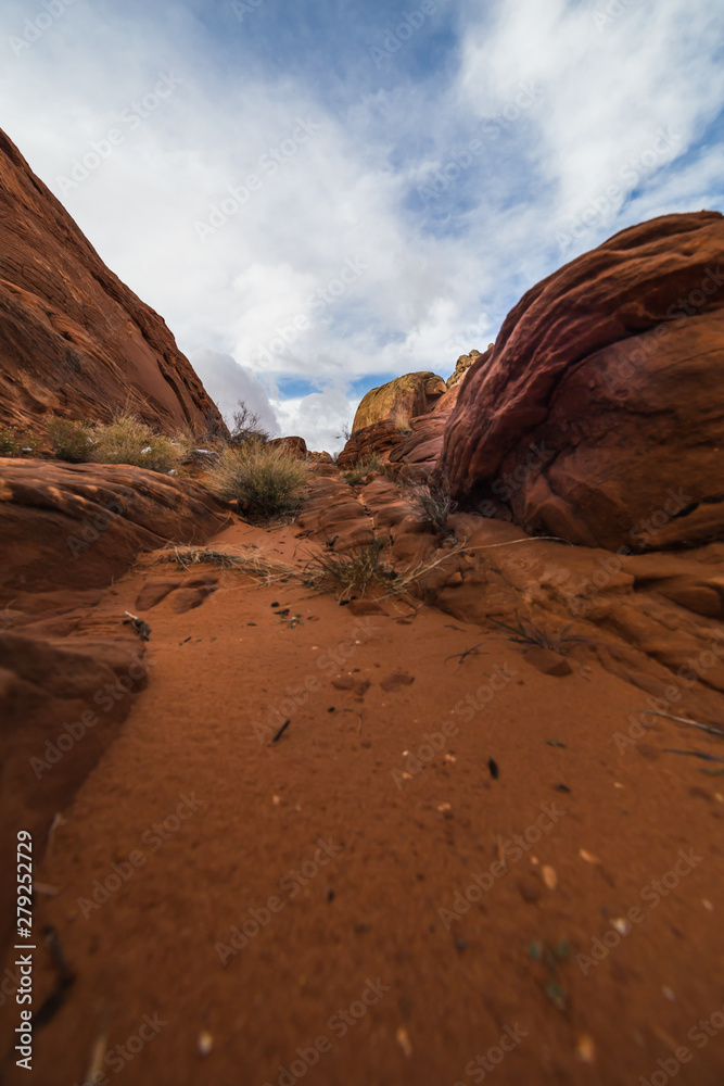 Overcast sky above Valley Of Fire State Park