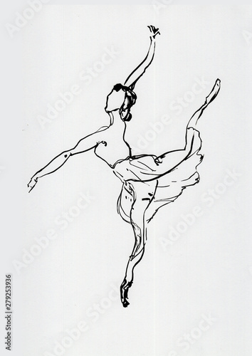 dancer hand drawn illustration,art design