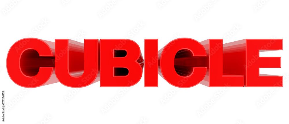 CUBICLE word on white background 3d rendering CUBICLE word on white background 3d rendering