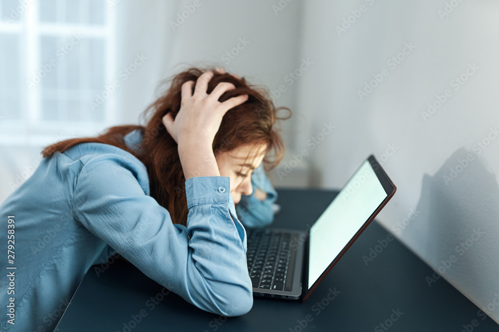 young woman in office