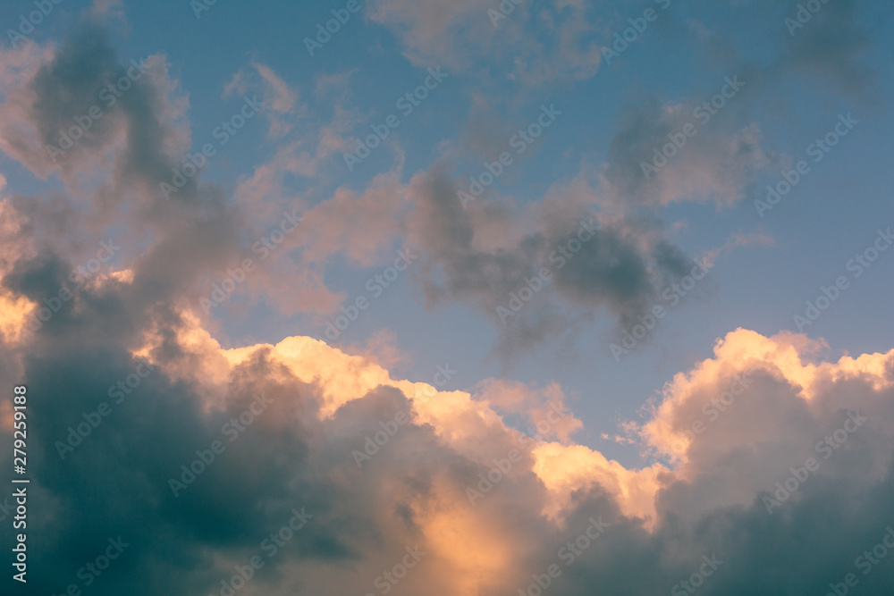 blue sky with clouds