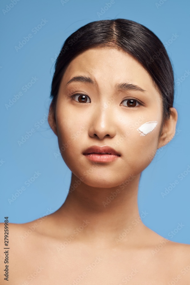 portrait of young woman with perfect skin portrait of young woman with perfect skin