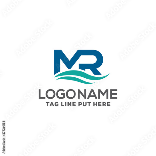 MR  LETTER WAVE LOGO DESIGN