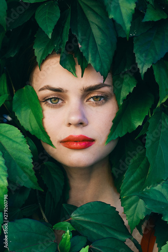 woman with beautiful skin looking at camera