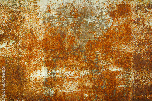 Texture of rusty metal surface, close up view. Abstract background. Background for interior or exterior decoration and industrial construction concept design