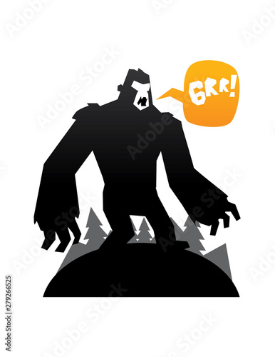 ape monkey monster king kong big foot isolated