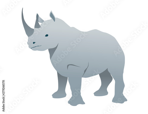 rhinoceros animal isolated