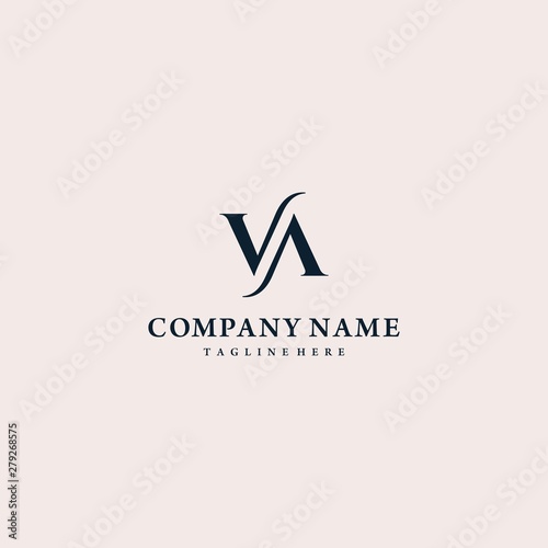 Luxurious Letter VA Logo design vector illustration