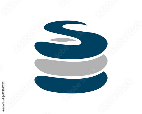 S letter pile logo icon template 1