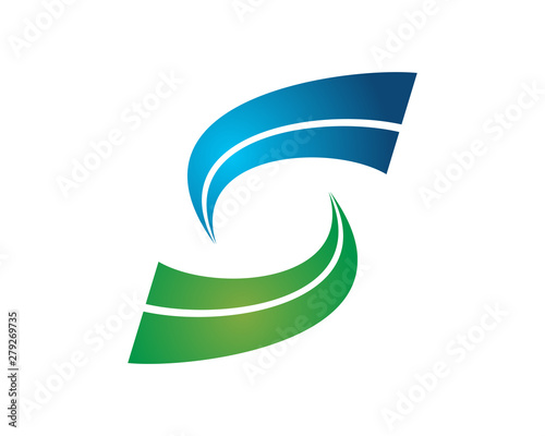 s letter vortex logo template 3