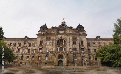 Obraz na płótnie The building of Saxon State Chancellery, Dresden, Germany. w salonie