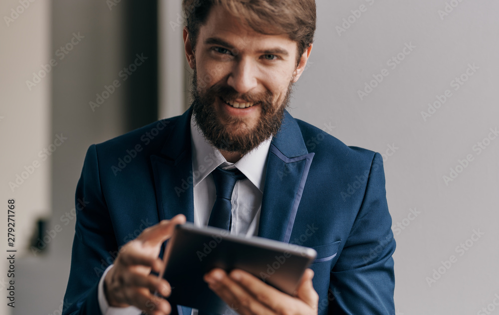 young business man with digital tablet young business man with digital tablet