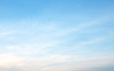 Air clouds in the blue sky background