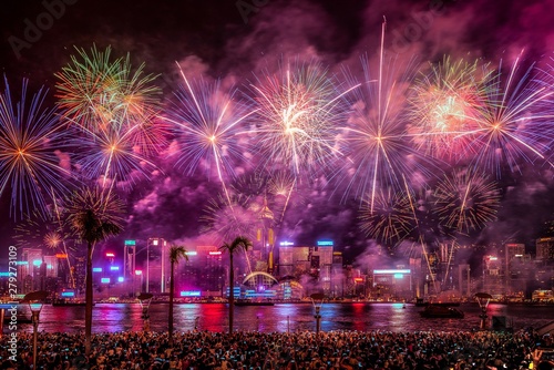 Firework Show in Hong Kong