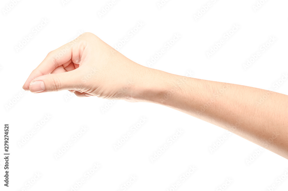 Hand hold virtual business card, credit card or blank paper Hand hold virtual business card, credit card or blank paper