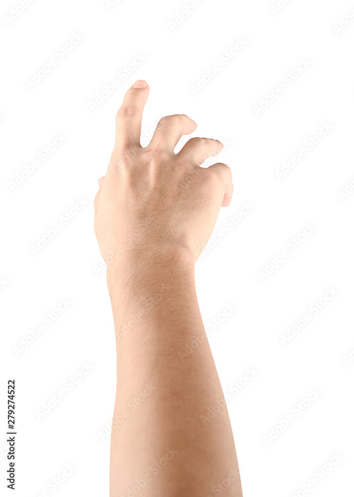 Hand touching or pointing to something Hand touching or pointing to something