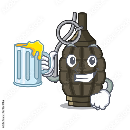 With juice cartoon grenade a in the bag