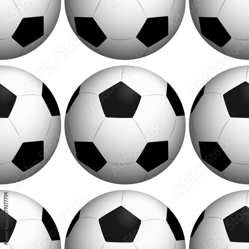 Seamless pattern tile cartoon with soccerballs